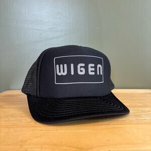 Vintage Wigen Water Technologies Black Mesh Trucker Snapback Hat